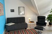 Schlafcouch im Wohnzimmer (1,40 x 2,00m)