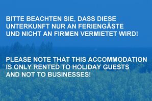 Die Vermietung finden nur an Feriengäste statt.